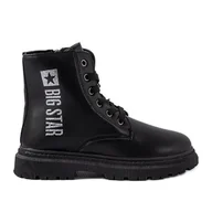 Buty dla dziewczynek - Czarne botki ocieplane Big Star MM374152 - miniaturka - grafika 1