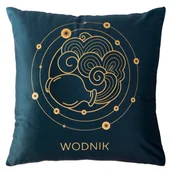 Poszewki na poduszki - Poszewka Dekoracyjna 40 x 40 ZODIAK Wodnik - miniaturka - grafika 1