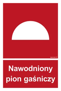 BC046 NAWODNIONY PION GAŚNICZY, PS - PŁYTA PCV 1MM FOTOLUMINESCENCYJNA; (150X222MM) - Systemy ekspozycyjne i znaki informacyjne - miniaturka - grafika 1