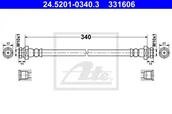 Przewody hamulcowe - Przewód hamulcowy elastyczny ATE 24.5201-0340.3 - miniaturka - grafika 1