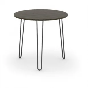 B2B Partner Okrągły stół konferencyjny SPIDER, średnica 800 mm, czarny stelaż, blat wenge 498036 - Stoły i stoliki do biura - miniaturka - grafika 1