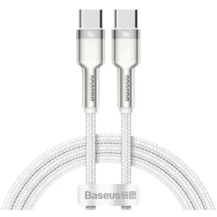 Baseus przewód ładujący/do transmisji danych Cafule Series USB C M na USB C M z metalowymi zakończeniami 100W 1 m CATJK C02 biały # z wartością produktów powyżej 89zł! - Ładowarki do telefonów - miniaturka - grafika 1