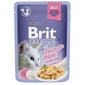 Mokra karma dla kotów - Brit Premium Kot Premium with Chicken Fillets for Adult Cats JELLY 85g - miniaturka - grafika 1