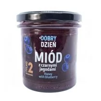 Pszczelarz Kozacki Miód z czarną jagodą "Na dobry dzień" Pszczelarz Kozacki, 375g 5907675805587 - Miód - miniaturka - grafika 1
