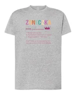 Koszulki i topy damskie - Koszulka dla Żony Personalizowana Śmieszna Żonka Szara L - miniaturka - grafika 1