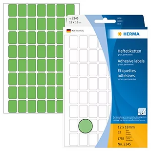 Herma Vielzwecketiketten grün 12x18 mm Papier matt 1792 St. - 2345 - Etykiety do drukarek - miniaturka - grafika 1