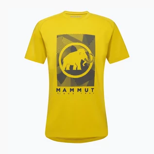 Koszulki sportowe męskie - MAMMUT Koszulka turystyczna męska MAMMUT Trovat żółta - grafika 1