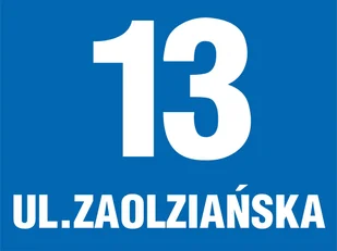 TABLICZKA ADRESOWA na drzwi, na dom, NUMER na dom, 30x40cm PCV 3mm - Akcesoria BHP - miniaturka - grafika 1