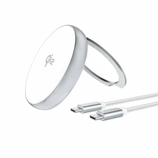 4smarts Ład. indukcyjna Kickstand 15W srebrna/silver 540987 - Ładowarki do telefonów - miniaturka - grafika 1
