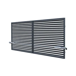 Polargos Brama Bryza 2-skrzydłowa z napędem antracyt 400 x 150 cm - Ogrodzenia Polargos Brama Bryza 2-skrzydłowa z napędem antracyt 400 x 150 cm - Ogrodzenia - miniaturka - grafika 1