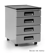 Szafki biurowe - Kontener Biurowy 325 Szary (Srebrny) - miniaturka - grafika 1