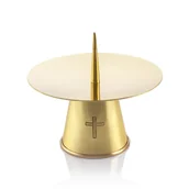 Dekoracje domu - LICHTARZ minimalistyczny | ELEGANCKI do KOŚCIOŁA PARAFII | PIĘKNY Lichtarz na świece kościelne liturgiczne | pojedynczy lichtarz | DEKORACJA | preze.. - miniaturka - grafika 1