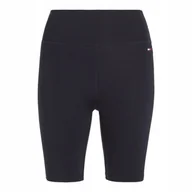 Legginsy - TOMMY HILFIGER LEGGINSY DAMSKIE KOLARKI ESS FLAG HW FITTED S GRANATOWE r.S - miniaturka - grafika 1