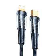 Kable USB - Joyroom kabel szybko ładujący z inteligentnym wyłącznikiem USB-C - Lightning 20W 1.2m czarny (S-CL020A3) - miniaturka - grafika 1