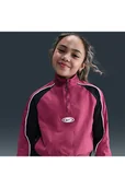 Bluzy dla chłopców - Dziewczęca bluza dresowa zzamkiem1/4 Nike - Fiolet - miniaturka - grafika 1