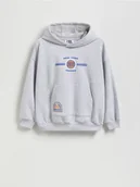 Bluzy dla chłopców - Reserved - Bawełniana bluza NBA - jasnoszary - miniaturka - grafika 1