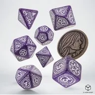 Akcesoria do gier planszowych - Komplet kości Wiedźmin. Yennefer. Bez i agrest Q-Workshop - miniaturka - grafika 1