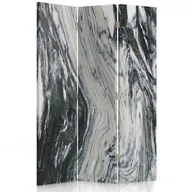 Parawany - Parawan dwustronny obrotowy FEEBY, Tekstura Marmur Szary 110x170 - miniaturka - grafika 1