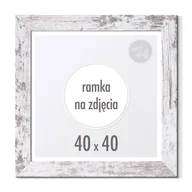 Ramki na zdjęcia - RAMKA NA ZDJĘCIA 40x40 cm ramki biała sosna bielona - miniaturka - grafika 1