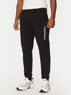 Spodnie sportowe męskie - Calvin Klein Spodnie dresowe K10K114342 Czarny Regular Fit - miniaturka - grafika 1