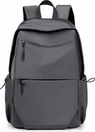Torby na laptopy - INF Wielofunkcyjny nylonowy plecak na laptopa do podróży i pracy Szary - miniaturka - grafika 1