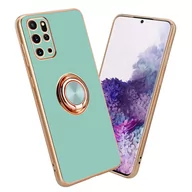 Etui i futerały do telefonów - Pokrowiec Do Samsung Galaxy S20 PLUS Etui w Glossy Turkus - Złoto magnetycznym Obudowa Case Cover Ochronny Cadorabo - miniaturka - grafika 1