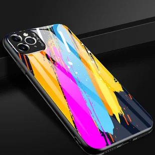 Color Glass Case etui pokrowiec nakładka ze szkła hartowanego z osłoną na aparat iPhone 11 Pro Max pattern 2 - Etui i futerały do telefonów - miniaturka - grafika 13