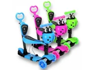 Hulajnogi - Hulajnoga 5w1 z uchwytem i świecącymi kółkami - miniaturka - grafika 1