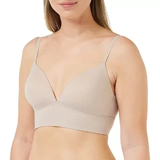 Biustonosze - Athena - Biustonosz damski Easy Second Skin Bustier - Biustonosz z fiszbinami, zakrzywiony i idealny biustonosz - Ultra Stretch mikrofibra, Kawa Latte, L - grafika 1