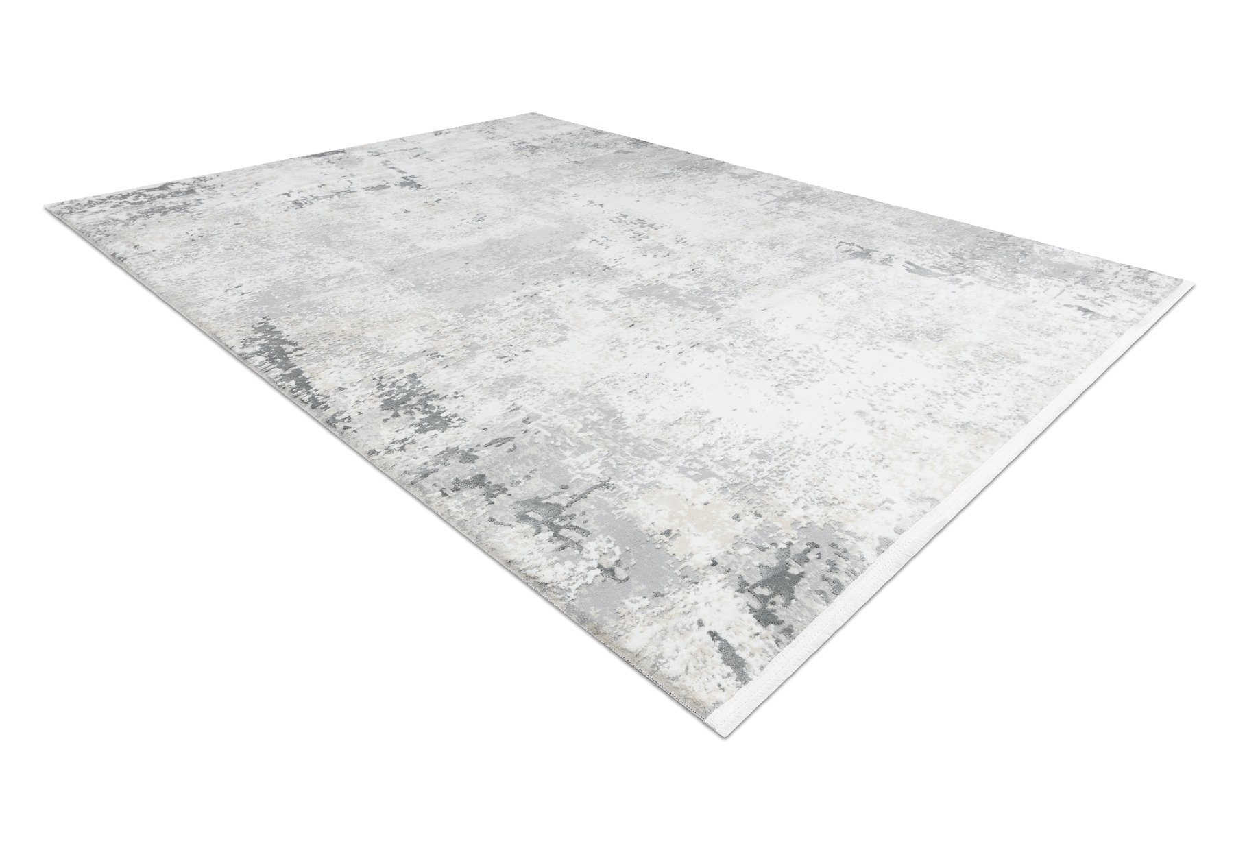 Dywan DUKE 51378 krem / - Beton, kamień strukturalny, bardzo miękki, frędzle szary 200x290 cm