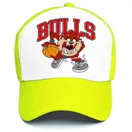 Czapki i chusty sportowe męskie - Czapka z Daszkiem BULLS Dla Fana Kreskówek Wzory Biało Żółta - miniaturka - grafika 1