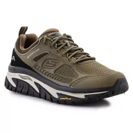 Buty sportowe męskie - Buty Skechers Arch Fit Road Walker-Recon M 237333-OLBK brązowe - miniaturka - grafika 1