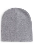 Czapki damskie - Marie Lund Damska czapka z czystego kaszmiru Kobiety Kaszmir szary jednolity, ONE SIZE - miniaturka - grafika 1