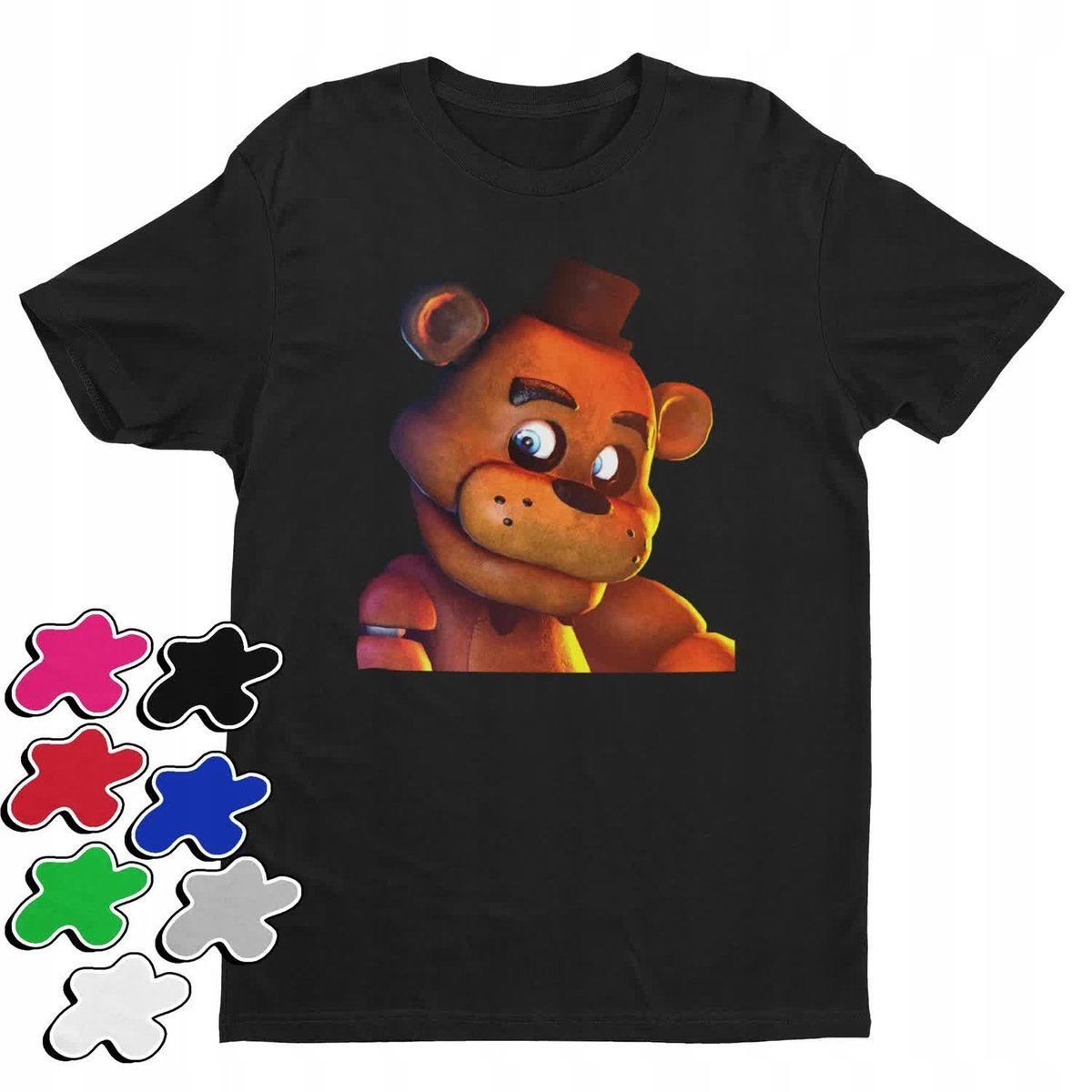 Koszulka T-Shirt Dziecięca Z Nadrukiem Five Nigts At Freddy -M 134-140