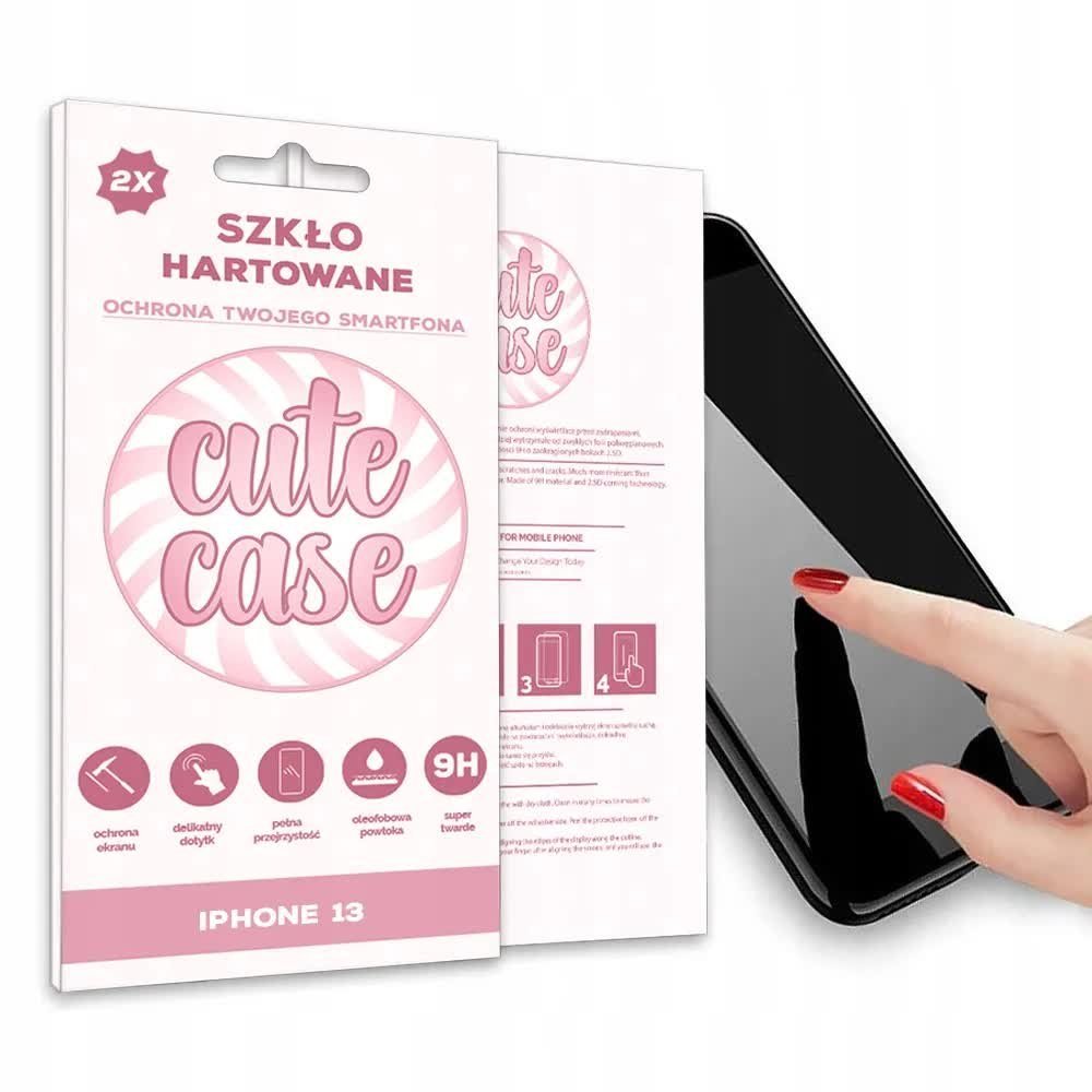 ZESTAW 2x SZKŁO HARTOWANE OCHRONNE 9H DO IPHONE 13