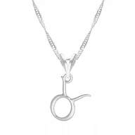 Łańcuszki - Łańcuszek srebrny naszyjnik 925 Znak Zodiaku Byk - miniaturka - grafika 1