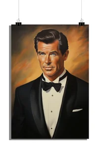 Plakat filmowy - Plakat Pierce Brosnan - Plakat James Bond - Plakat 007 - 61x91cm - Idealny do oprawienia w ramkę - Plakaty - miniaturka - grafika 1