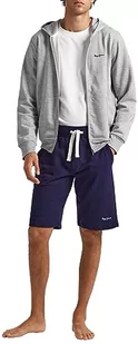 Pepe Jeans Męskie spodnie od piżamy frotte, Niebieski (granatowy), L - Spodenki męskie - miniaturka - grafika 1