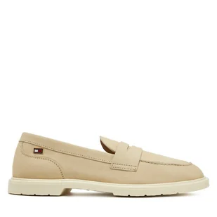 Loafersy Tommy Hilfiger FW0FW08679 Écru - Półbuty damskie - miniaturka - grafika 1
