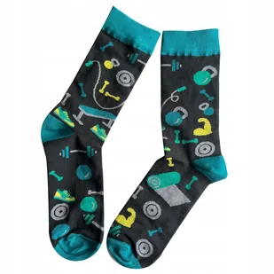 Kolorowe skarpety męskie siłownia 39-42 kettle sport skakanka skarpetki - Skarpetki męskie - miniaturka - grafika 1