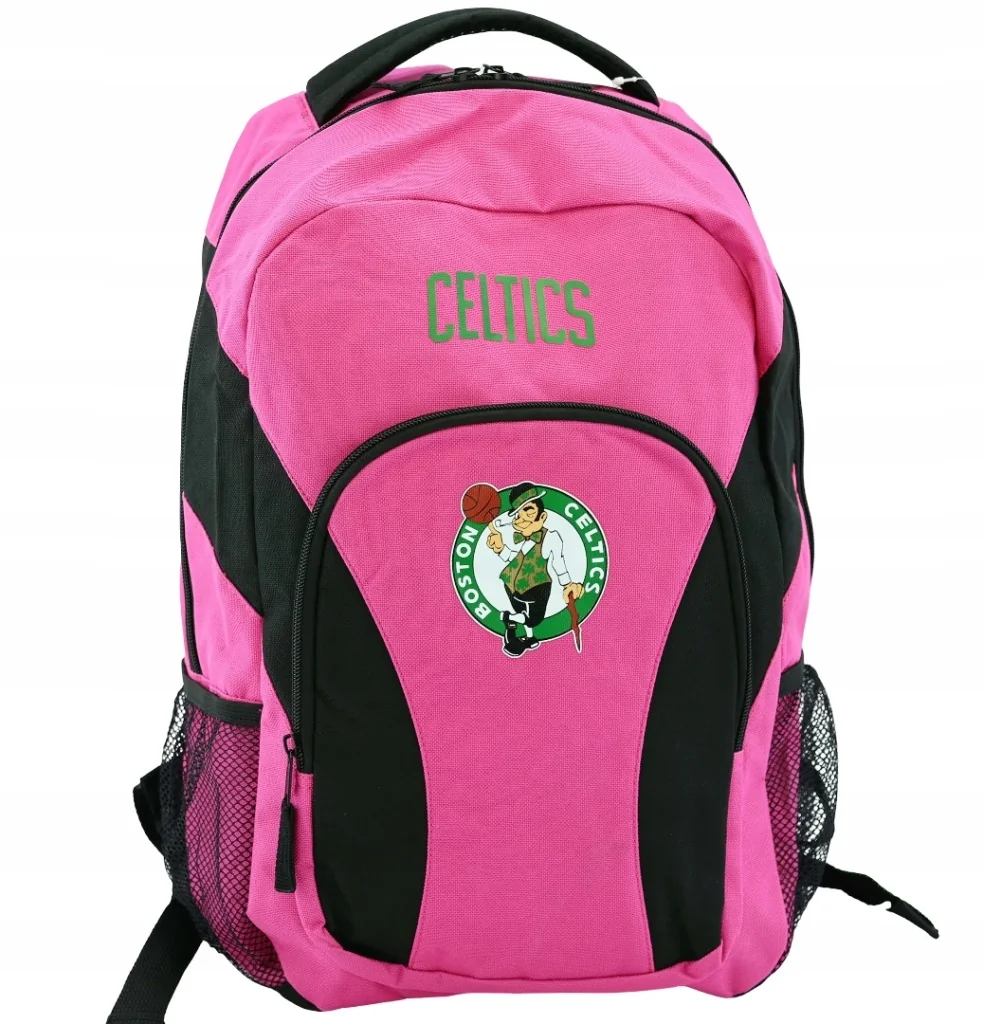 Plecak młodzieżowy damski szkolny sportowy Boston Celtics NBA Logo Różowy