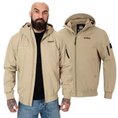 Odzież taktyczna i umundurowanie - Kurtka z kapturem przejściowa Pit Bull Longwood '24 - Piaskowa L - miniaturka - grafika 1