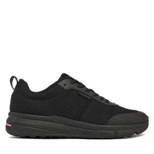 Sneakersy Tommy Hilfiger Lightweight Modern Knit Runner FM0FM05326 Czarny - Sneakersy męskie - miniaturka - grafika 1