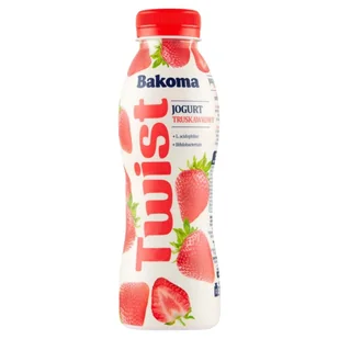 BAKOMA jogurt TWIST 250G TRUSKAWKA - Kefiry, jogurty, maślanki - miniaturka - grafika 1