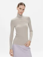Bluzki damskie - Calvin Klein Golf K20K206053 Beżowy Slim Fit - miniaturka - grafika 1