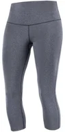 Spodnie sportowe damskie - Salomon Legginsy Essential 5/6 Tights W Black / Heather C14937 - miniaturka - grafika 1