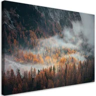 Obrazy i zdjęcia na płótnie - Obraz na płótnie, Las we mgle krajobraz 120x80 - miniaturka - grafika 1
