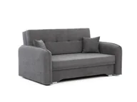 Sofy i kanapy - Sofa rozkładana z funkcją spania LAINE szara - miniaturka - grafika 1