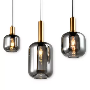 Szklana lampa wisząca FUMO 7096422 Nave do jadalni przydymiony złoty - Lampy sufitowe - miniaturka - grafika 1