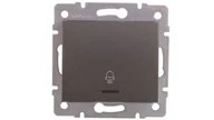 Wyłączniki światła i elektryczne - Kanlux Łącznik zwierny "dzwonek" z LED LOGI 02-1080-141 gr 25253 - miniaturka - grafika 1